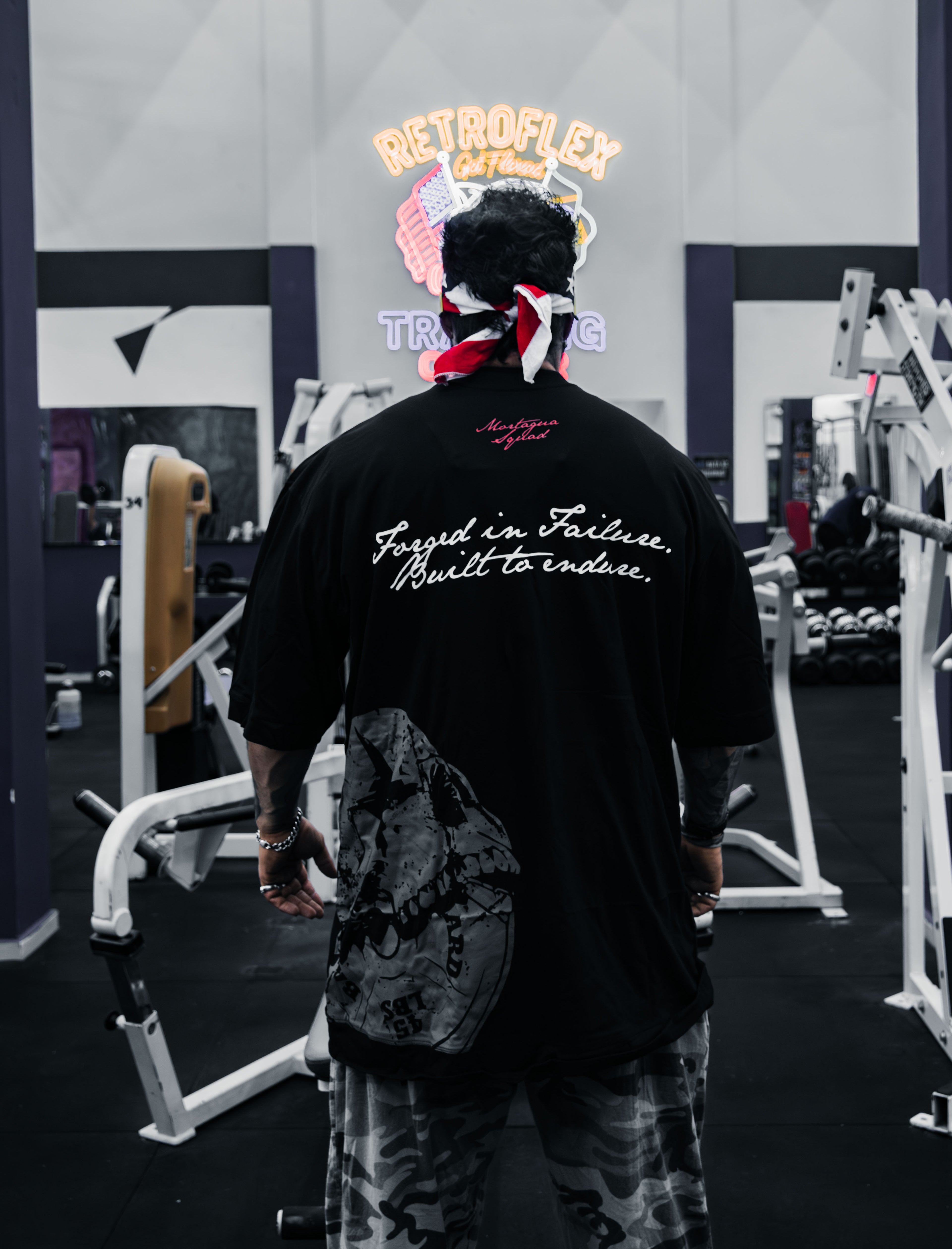 Camiseta Mortágua Squad Preto Forged in Failure. Built to Endure